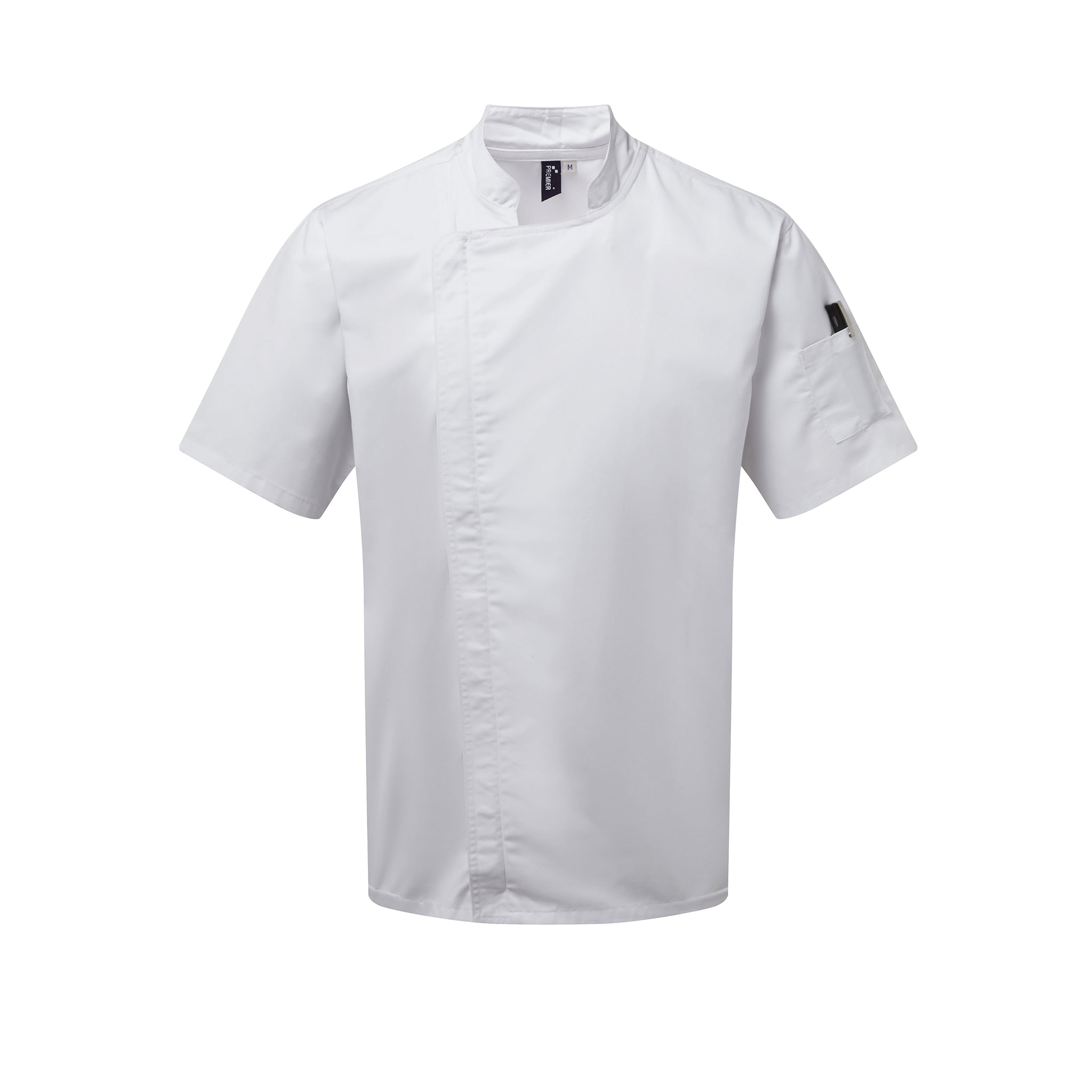 Buy white Chef&#39;s Zip-Close Short Sleeve Jacket - PR906