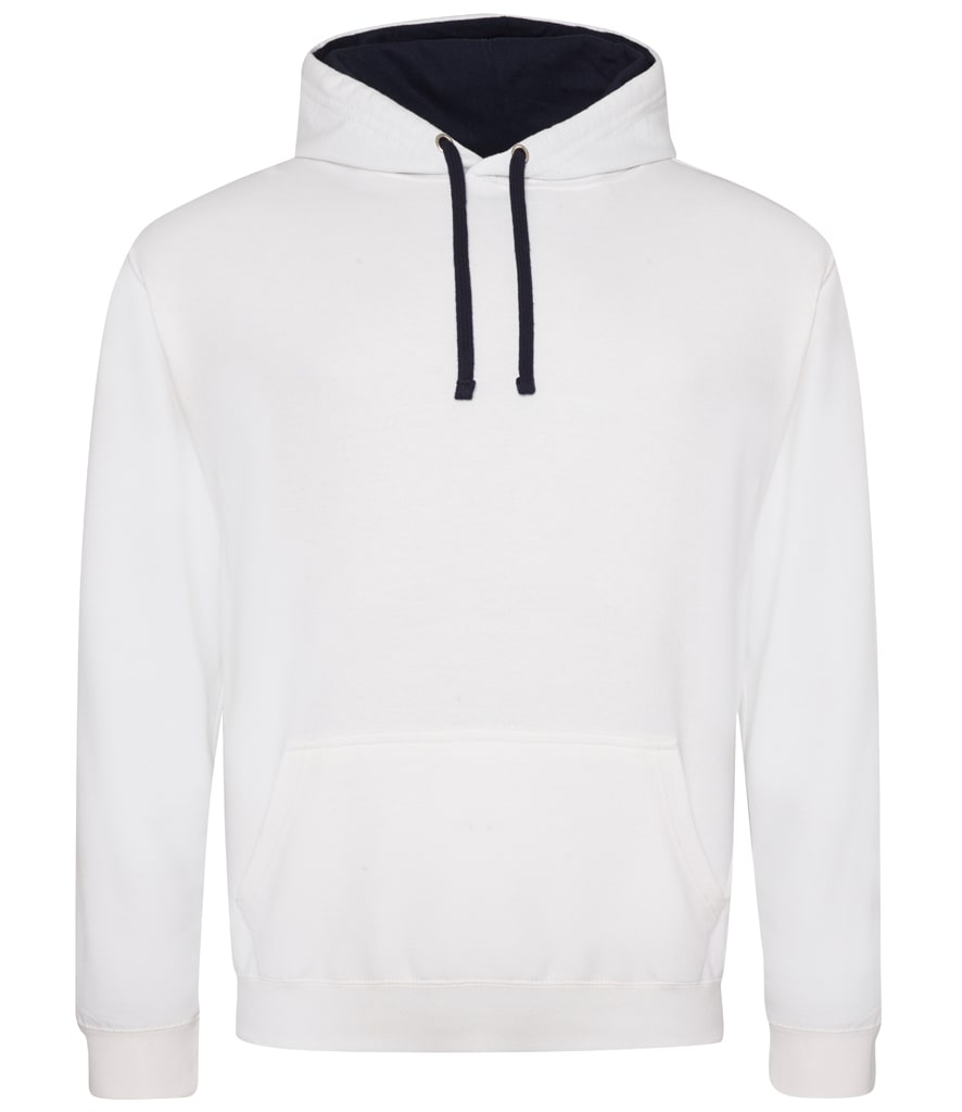 Buy arctic-white-french-navy College Varsity Hoodie - JH003