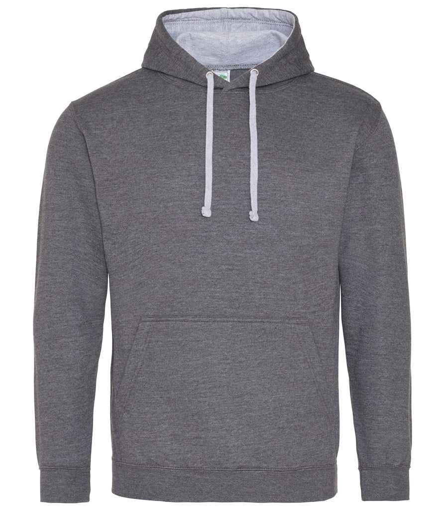 Buy charcoal-heather-grey College Varsity Hoodie - JH003