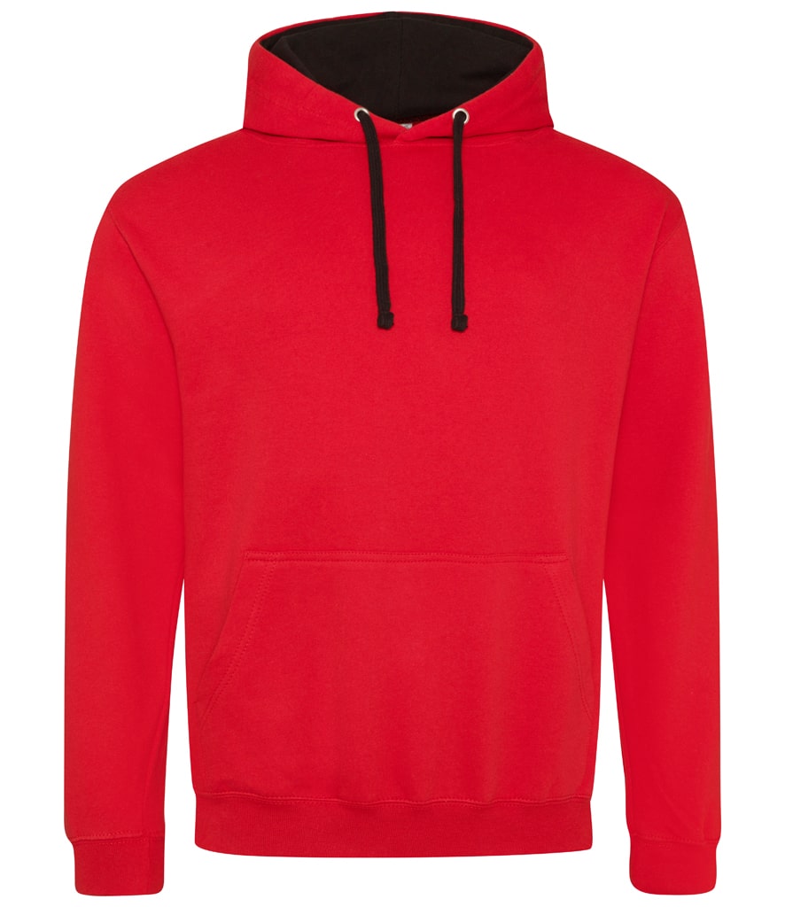 Buy fire-red-jet-black College Varsity Hoodie - JH003