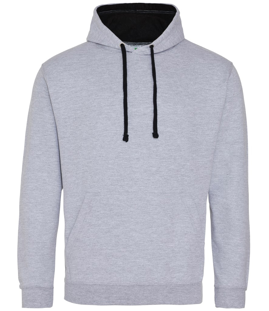 Buy heather-grey-jet-black College Varsity Hoodie - JH003