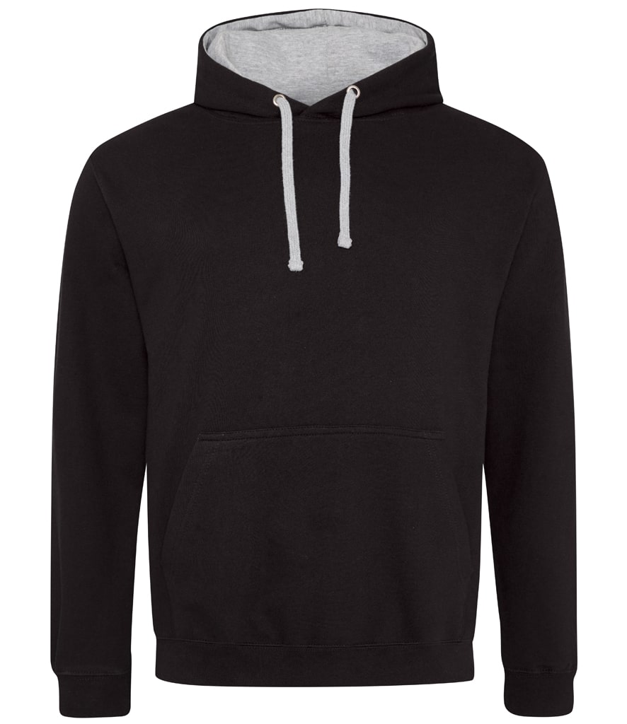 Buy jet-black-heather-grey College Varsity Hoodie - JH003