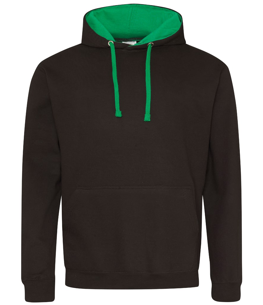 Buy jet-black-kelly-green College Varsity Hoodie - JH003