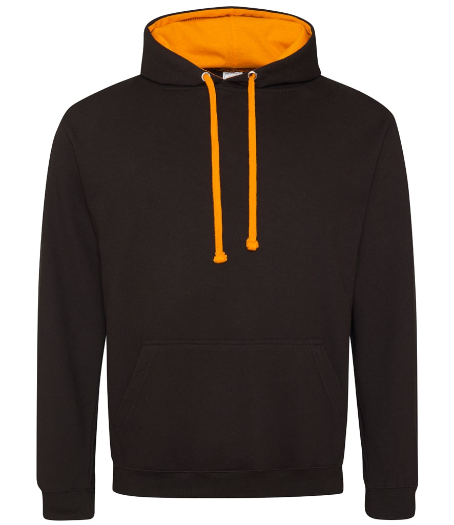 Buy jet-black-orange-crush College Varsity Hoodie - JH003