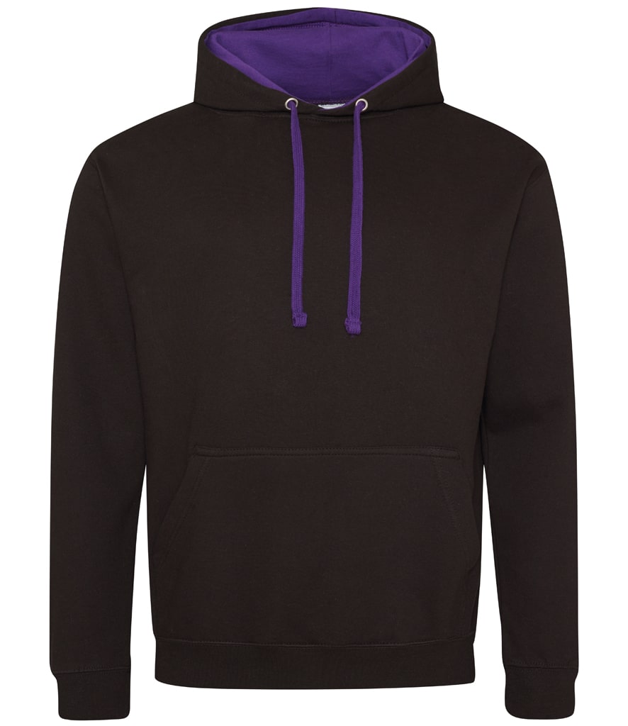 Buy jet-black-purple College Varsity Hoodie - JH003