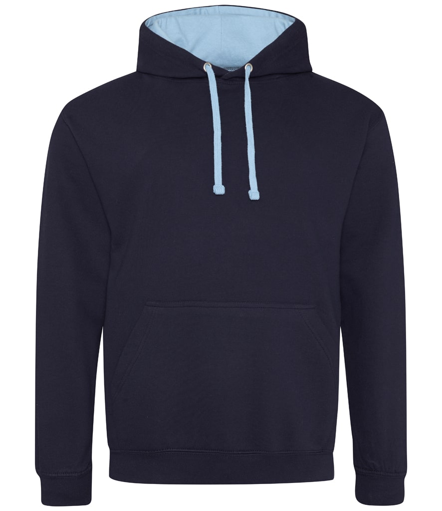 Buy new-french-navy-sky-blue College Varsity Hoodie - JH003