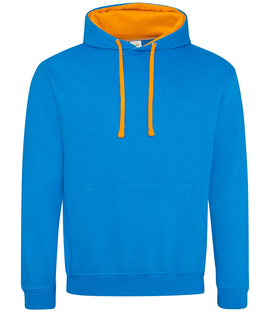 Buy sapphire-blue-orange-crush College Varsity Hoodie - JH003