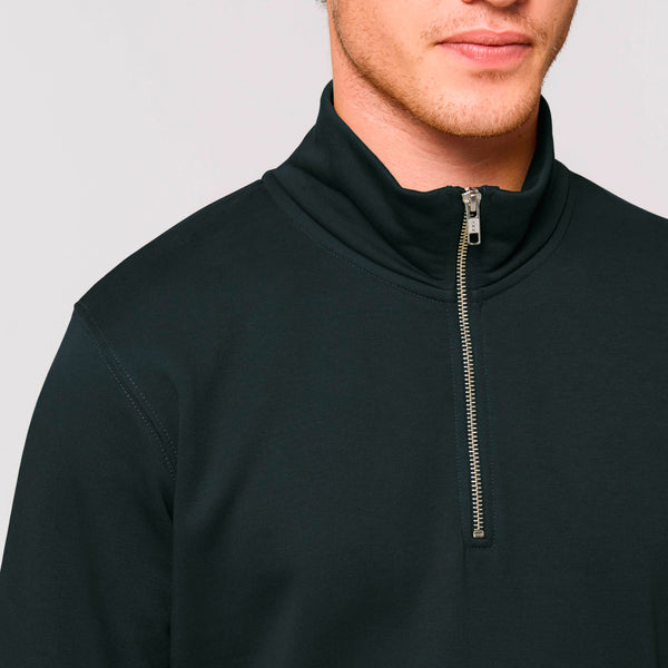 Men's ¼ Zip Trucker Sweatshirt - STSM611